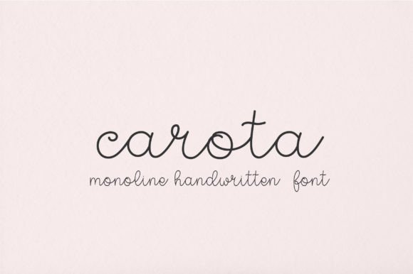 Carota: A Handwritten Font for Creative Craft Projects