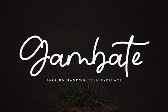 Gambate Handwritten Script Font for Craft Creations
