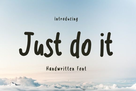 Just Do It: A Playful Handwritten Font for Web Design
