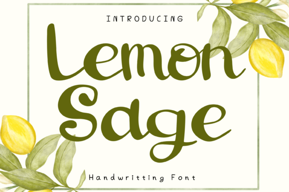 Lemon Sage: A Whimsical Handwritten Font for Creative Projects