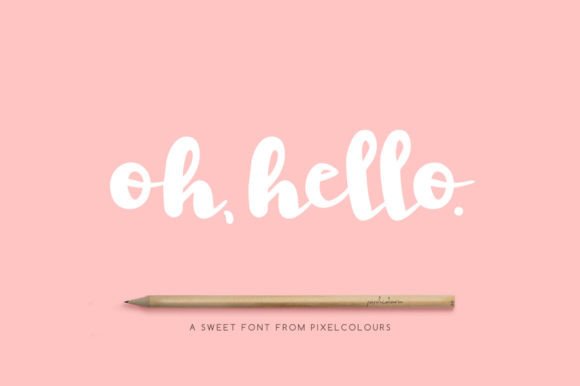 Oh Hello: A Handwritten Bold Script Font for Creative Projects