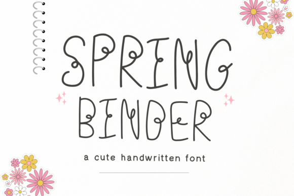 Spring Binder Font for Handmade Creations