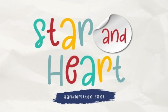 Star and Heart Font for Web Design